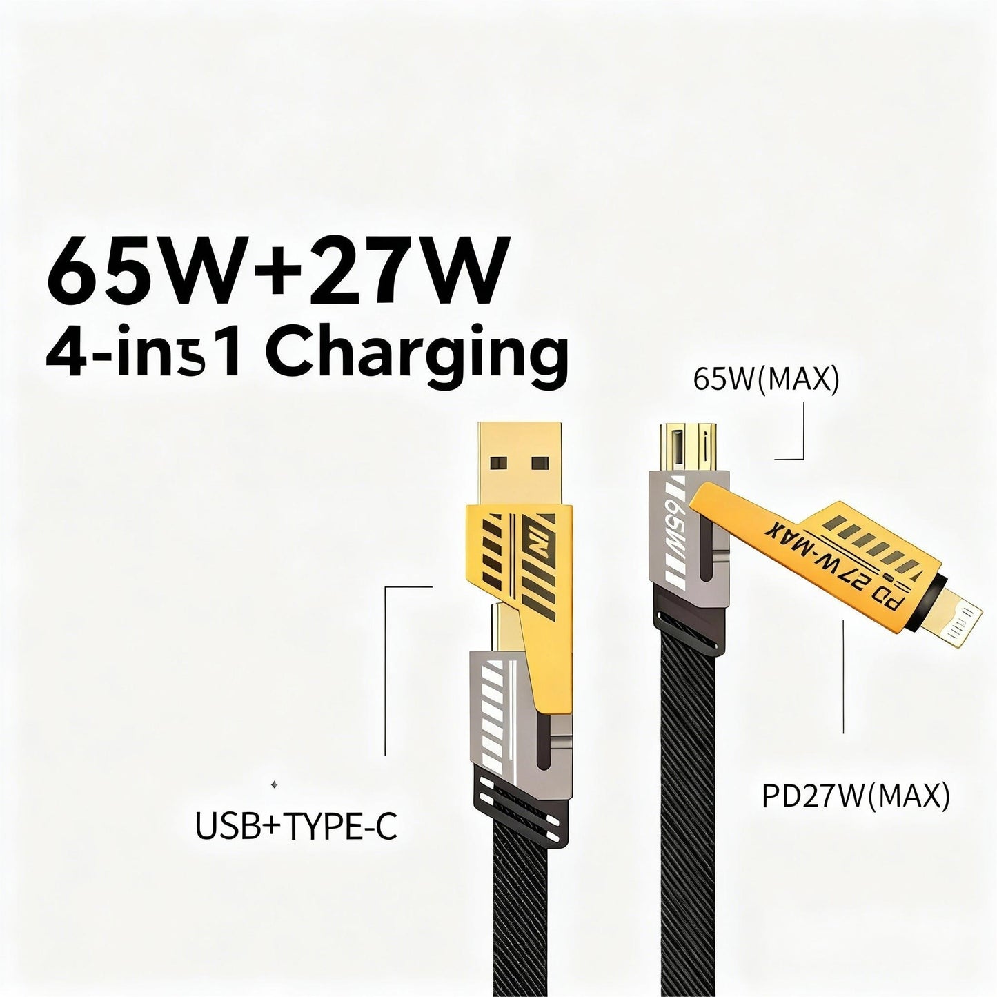 2C1A Charger Comes With A 4-in-1 Data Cable