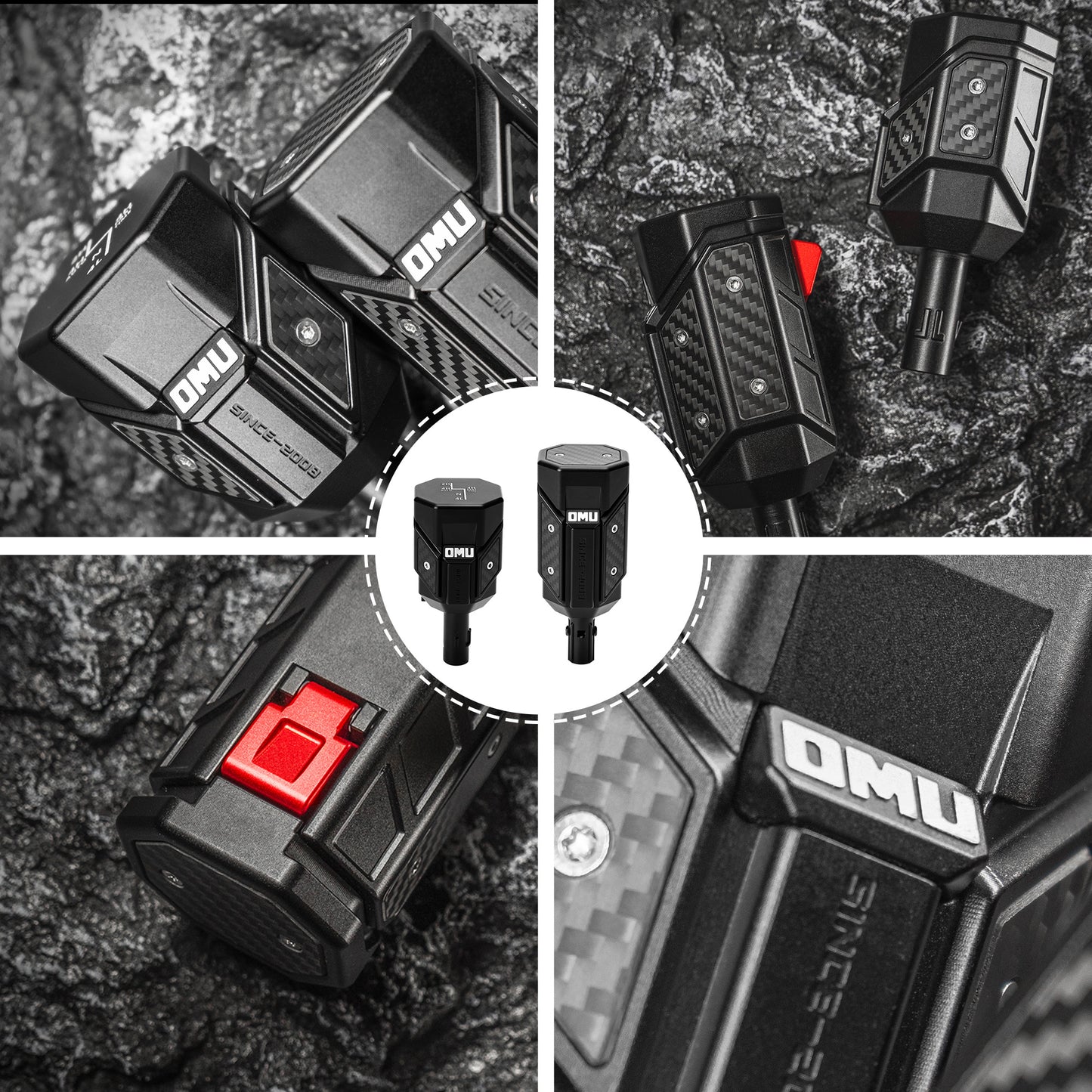 OMU Genesis Series Aluminum Alloy Gear Shif-t Knob  Automatic Transmission Shifter & Transfer Case Lever Handle Kit For Je Ep Wrangler JL Gladiator JT 2018-2024 Not Fit For Manual Transmission