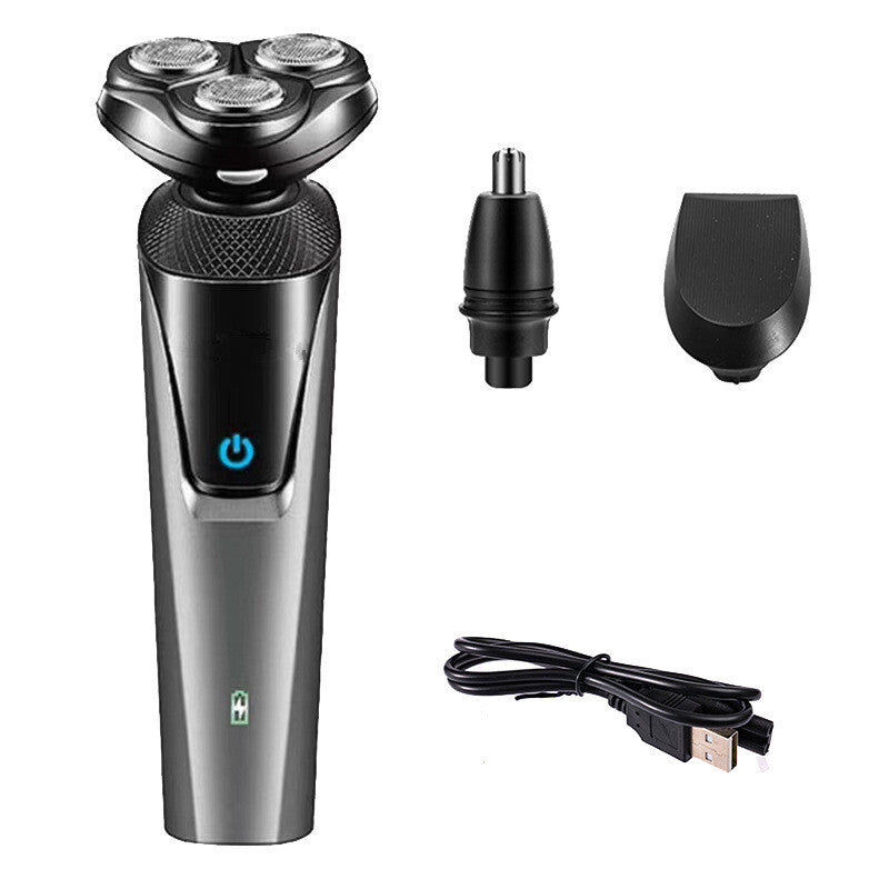 Electric Mens Shaver Razor Rotary Waterproof Pop-Up Beard Trimmer Wet Dry Cordless Nose Hair Clipper Cutting Barber Shaving Machine