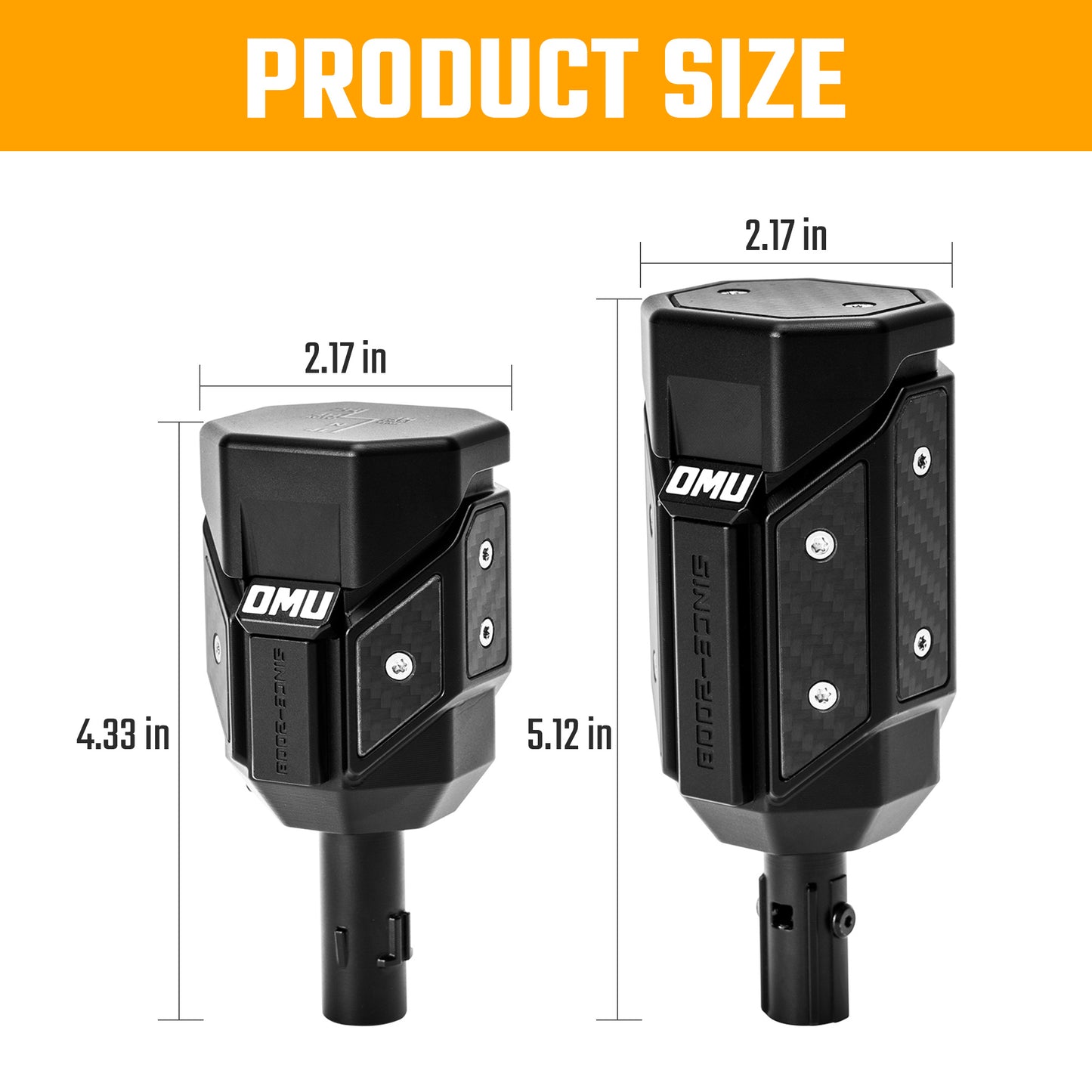 OMU Genesis Series Aluminum Alloy Gear Shif-t Knob  Automatic Transmission Shifter & Transfer Case Lever Handle Kit For Je Ep Wrangler JL Gladiator JT 2018-2024 Not Fit For Manual Transmission