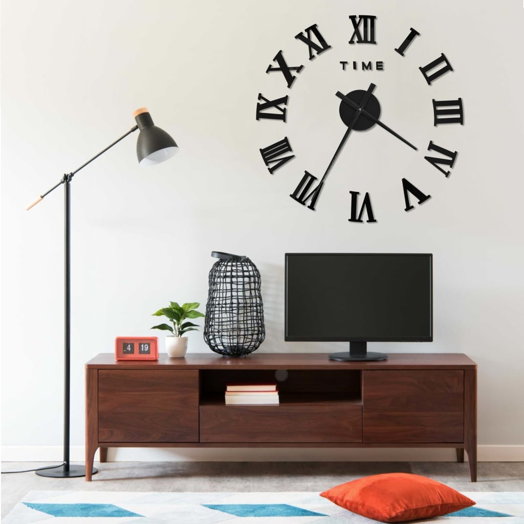 3D Wall Clock Modern Design 100 cm XXL